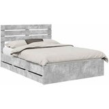  Krevetna konstrukcija s ladicama Betonski sivi 160 x 200 cm Siva 206 x 163 x 100 cm | Shoptok.si