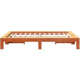 vidaXL Posteljni okvir brez vzmetnice vošč. rjav 150x200 cm borovina, (21368914) | Shoptok.si