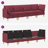  Modularni set sofe sa skladištem 4 pcs Vinska crvena Tkanina | Eponuda.com