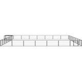  Ograda za pse s 32 panela crna 100 x 50 cm čelik obložen prahom | shoptok.hr