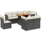  The Living Store Vrtna sedežna garnitura 9-delna z blazinami črn poli ratan - Vrtna Sedežna Garniture, (21461595) | Shoptok.si