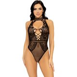 Leg Avenue Net and Lace Keyhole Bodysuit Black Cene