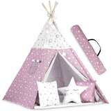 Nukido Teepee šator za djecu s svjetlima -bijelo rozi | shoptok.hr
