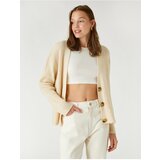 Koton Cardigan - Beige - Relaxed fit Cene