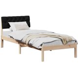  Okvir kreveta Smeđa i crna 80 x 200 cm Masivna borovina | shoptok.hr