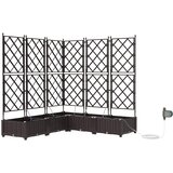  Vrtna saksija 5 pcs Smeđa 120 x 120 x 126 cm Plastika | shoptok.hr