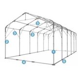  Skladišni šator PRIME 5x10x3,0 m 550 g/m² | Shoptok.si