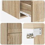  Stenski nočni omarici s predalom Sonoma hrast 33 x 34,5 x 40 cm, (5000209497) | Shoptok.si