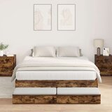  Krevet s prostorom za pohranu Dimljeni hrast Drvo 200 x 160 cm | shoptok.hr