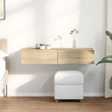 vidaXL Stenska polica s predali sonoma hrast 100x36x19 cm inž. les | Shoptok.si