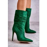 Boto FS1 Women's Wrinkled Boots Boots Green Laguna | shoptok.hr