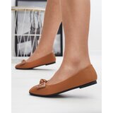 Resti Women's camel ballerinas with decoration on the nose Caxien- Footwear | Shoptok.si