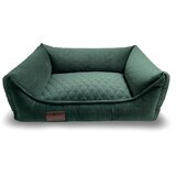 Meduza ležišče Riviera iz žameta, različne velikosti - temno zelena 100 x 80 cm | Shoptok.si