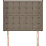  Uzglavlje s ušima smeđesivo 103x16x118/128 cm od tkanine | shoptok.hr