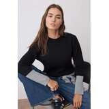 TRENDYOLMILLA ženski duks Twoaw26Kz00197, Crna-Crna Cene