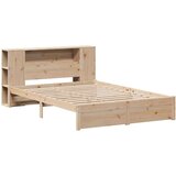 vidaXL Knjižna postelja brez vzmetnice 140x200 cm trdna borovina | Shoptok.si