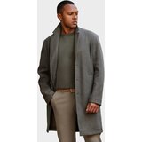 Ombre Men's lightweight single-breasted coat - graphite-khaki Cijene