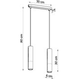  Sollux SL.0629 - Luster na sajli PABLO 2xGU10/40W/230V bela | Eponuda.com
