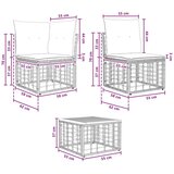  Zunanja garnitura za sedenje 9 pcs Črna in Temno siva Poliester, (5000270790) | Shoptok.si