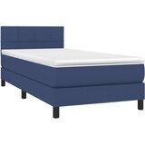 Krevet s oprugama i madracem plavi 90 x 200 cm od tkanine | shoptok.hr