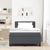  Krevet s opruga kutije Tamno siva i bijela 120 x 190 cm | shoptok.hr