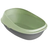 Toalet za mačke otvorena dupla baza 59 cm x 39 cm Zeleni