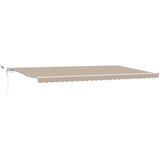  Skrovita tenda S LED lampica Bež 600 × 300 cm Poliester i metal | shoptok.hr