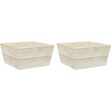 The Living Store Vrtne mize 2 kosa 60x60x30 cm impregnirana smrekovina - Vrtna Miza, (21427795) Cene