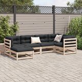  6-dijelni set vrtnih sofa od masivne borovine | shoptok.hr