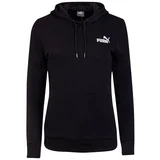 Puma Puloverji Ess Embroidery Hoodie TR Črna