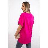 Kesi Cotton blouse with pocket fuchsia | Shoptok.si