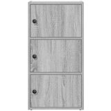 vidaXL Knjižna omara siva sonoma 40x24x77 cm inženirski les | Shoptok.si