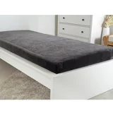 Antracitno siva plahta od mikropliša 180x200 cm Exclusive –