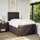  Krevet box spring s madracem tamnosmeđi 120 x 190 cm od tkanine | shoptok.hr