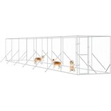 Vanjski kavez za pse srebrni 2 x 14 x 2 m od pocinčanog čelika | shoptok.hr