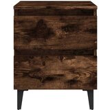  Nočna omarica s kovinskimi nogami 2 kosa dim. hrast 40x35x50 cm, (20623898) | Shoptok.si