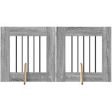  Vrata za pse z stojali 2 pcs Siva Sonoma 60 x 60 cm, (5000232699) | Shoptok.si