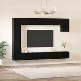  Set TV komoda Zidne 9 pcs Crni hrast Konstruirano drvo | shoptok.hr