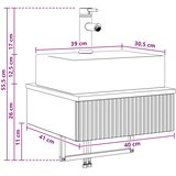  Zidni sudoper Dimljeni hrast 40 x 41 x 39 cm Konstruirano drvo | shoptok.hr
