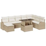  Vrtna garnitura - 3-dijelni set vrtnih sofa s jastučićima Bež Poli ratan | shoptok.hr