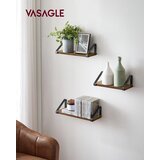Vasagle komplet 3 rustikalnih stenskih polic | Shoptok.si
