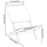  Zložljivi vrtni stoli 6 kosov taupe blago in trden les, (21410475) | Shoptok.si