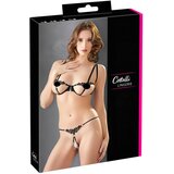 Cottelli - sjajni vezani grudnjak set (crni) - L Cijene
