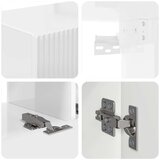  Set TV komoda Zidne 3 pcs Visoki sjaj bijela Konstruirano drvo | shoptok.hr