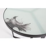 BePureHome Metalni pomoćni stolić sa staklenom pločom Fly, ⌀ 45 cm | shoptok.hr