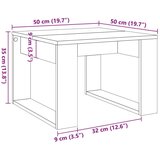 vidaXL Stranska mizica artisan hrast 50x50x35 cm inženirski les | Shoptok.si