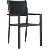Maison Chic Vrtni stoli - Stol za vrt 4 kosi črna plastika videz ratana JS1535, (21877240) Cene