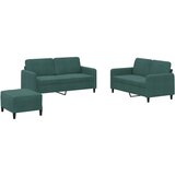 vidaXL 3-dijelni set sofa tamnozeleni baršunasti | shoptok.hr