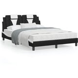 vidaXL Posteljni okvir z vzglavjem črn in bel 120x200 cm umetno usnje | Shoptok.si