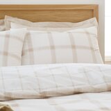 Bianca Bež pamučna posteljina za bračni krevet 200x200 cm Oxton Check – | shoptok.hr